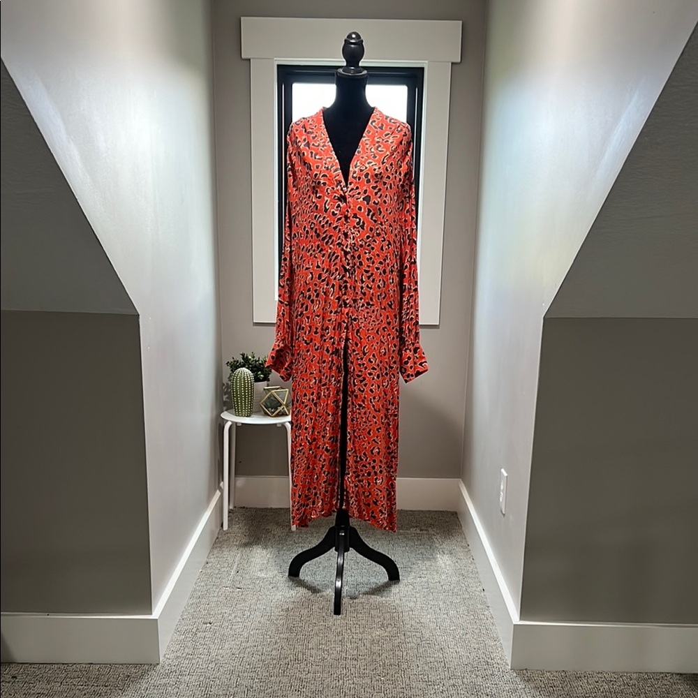 Free People Orange Lily Top